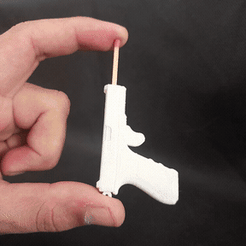 gun1.gif STL file Gun keychain・3D printable model to download