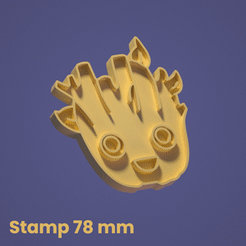 Stamp 78 mm 3D file Groot cookie cutter・3D printing template to download, MadPrints