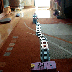 2020-04-13_14_16_17.gif Free STL file Sofia" locomotive controlled by Infrared, with Ultrasound speed control and Arduino multipurpose superior engine (Lego Duplo)・Design to download and 3D print, celtarra12