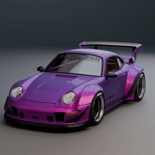 Porsche RWB 993 rotana Full kit 164 and 124 scale stl