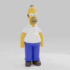 ezgif-1-70e53da815.gif STL file Homer Simpson The Simpsons character・3D printable model to download