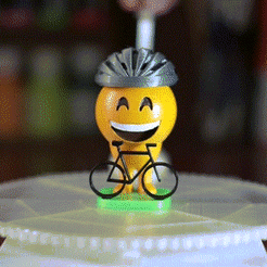 Smiley15.gif Download STL file Biker Smiley Emoji • 3D printing template, RodMuzac
