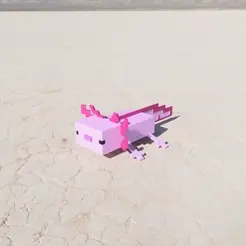 DIT-IS-DE-GOEIE.gif Minecraft Axolotl (Keychain)