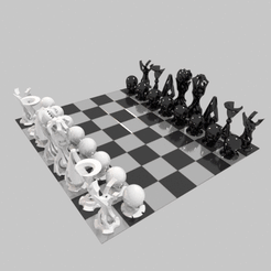 chess.gif Archivo 3D Juego de ajedrez de diseño - El regalo perfecto para un buen amigo・Modelo para descargar y imprimir en 3D, Rayjunx