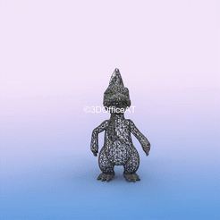 005-new.gif Fichier STL #005 Charmeleon Pokemon Figurine Wiremon・Objet pour imprimante 3D à télécharger
