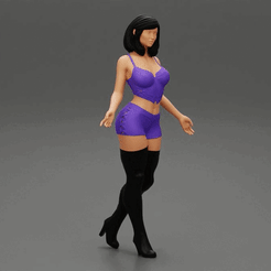ezgif.com-gif-maker-4.gif Fichier 3D Femme élégante à la mode, posant avec des bottes hautes Modèle d'impression 3D・Design pour imprimante 3D à télécharger, 3DGeshaft