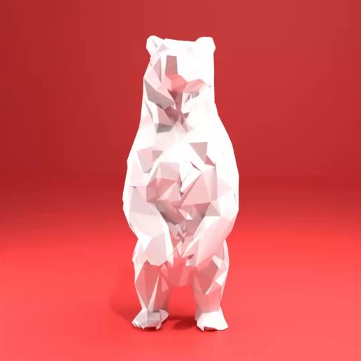 bear-gif-cropped.mp4 Polar bear in low poly style