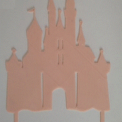 castillo-disney.gif STL-Datei Disney Caketopper Schloss herunterladen • 3D-druckbares Design, frecino