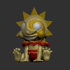 gif.gif STL file Baby Cosplay Sundrop - Five Nights At Freddy's・3D printable model to download