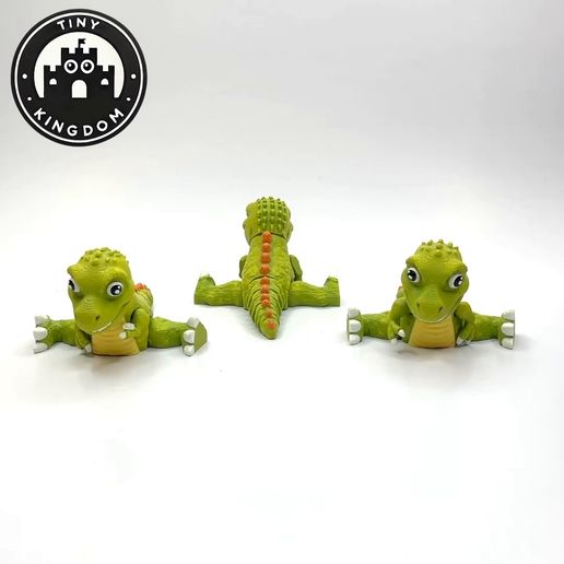 Flexi-Tiny-T-Rex,-G1.mp4 Flexi Tiny T-Rex Dinosaur, Articulated fidget figure, keychain version included, 3mf included