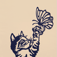 20240125_212133.gif Cat with butterfly, line art cat with butterfly, wall art cat with butterfly, 2d art cat with butterfly
