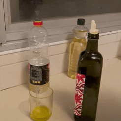 ezgif.com-gif-maker.gif STL-Datei Ausgießtrichter für eine Flasche Olivenöl・3D-druckbares Modell zum Herunterladen