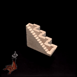 Never-Ending-Stairs-GIF.gif Fichier 3D Escalier sans fin Illusion de perspective impossible Sculpture・Modèle à télécharger et à imprimer en 3D