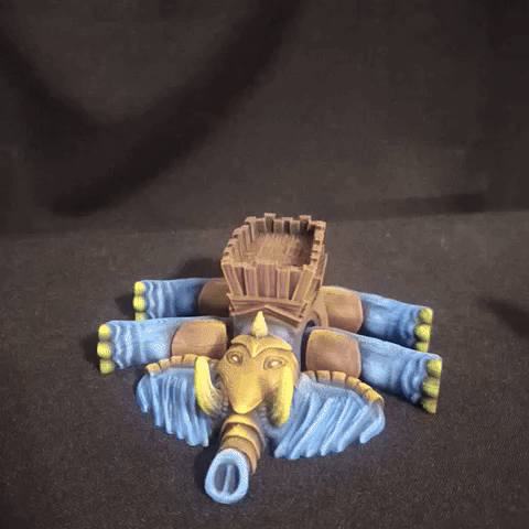 War Elephant - Print in place, articulated, flexi, supportless