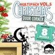 COP.gif 🎅 Christmas door corners vol. 5 💸 Multipack of 8 models 💸 (santa, decoration, decorative, home, wall decoration, winter) - by AM-MEDIA