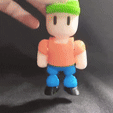 gif-stumble.gif Stumble guys Flexy Mr Stumble articulated doll support free print in place separated files