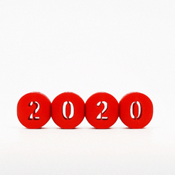 2021_6.gif Free STL file 2020 - 2021 Flipped text Balls・3D printing model to download, ro3dstudio