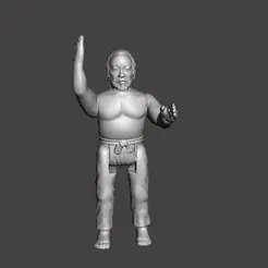 GIF.gif STL file Karatè Kid Action Figure Vintage Remco Miyagi articulated .stl .obj・3D printable model to download