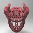 untitled.98.gif Файл STL Шлем MASK VORONOI COSPLAY DEVIL・Модель 3D-принтера для скачивания