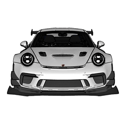 Porsche-GT3-RS.gif Archivo STL Porsche GT3 RS・Plan de impresión en 3D para descargar