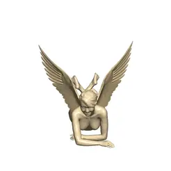 lady-angel.gif Free STL file Lady angel・3D printable model to download