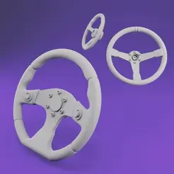ezgif-5-6f6d784449.gif STL file Steering Wheel set - 1/24 - Scale Model Accessories・Model to download and 3D print
