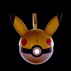 ezgif.com-optimize-7.gif Fichier STL Pikachu pokeball pokemon・Design pour imprimante 3D à télécharger