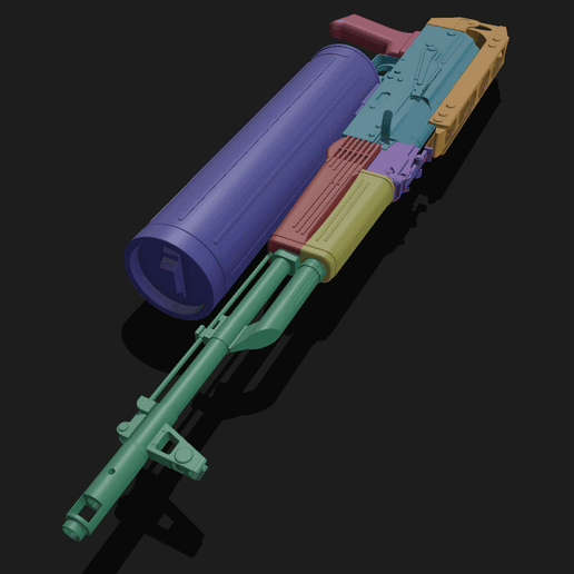 AK-74 PP-19 Bizon Mag Assault Rifle ( Prop-Gun ) 1/1 Scale 3D model