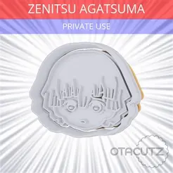 Zenitsu-Agatsuma~PRIVATE_USE_CULTS3D@OTACUTZ.gif Zenitsu Agatsuma Cookie Cutter / Demon Slayer