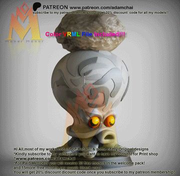 Volcano-Octorok.gif Volcano Octorok-Zelda Tears Of The Kingdom( VRML or WRL Color File is included!!) -Personajes clásicos de juegos y mascotas- FAN ART