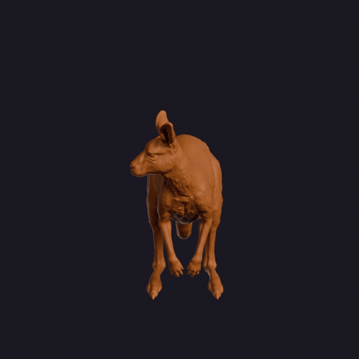 Realistic Kangaroo Looking Side Animal Sculpture