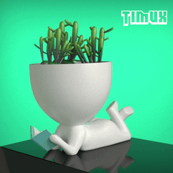 TIMUX_MY15.gif Fichier STL ROBERT PLANT ALLONGÉ LISANT UN LIVRE・Objet imprimable en 3D à télécharger