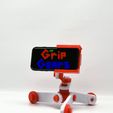 3DGripGears.gif 3D Grip Gears Phone Clamp Tripod