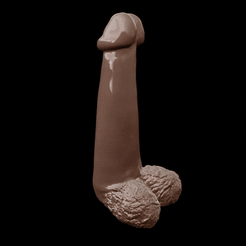V6-straight.gif STL file Dildo - straight smooth fat big V5・3D printable model to download