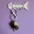 Animated-GIF-downsized_large.gif STL file Fish Bone Key Hanger・Model to download and 3D print, PrintThatThing