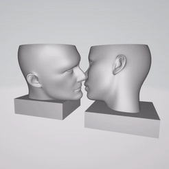 couple-femme-homme.gif STL file valentine vase pot sculpture couple man woman decor plant design meme for ender 3・3D print object to download