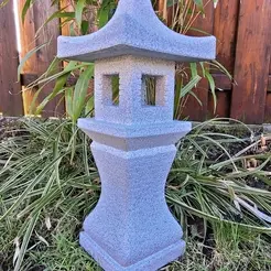Pagode_animation.gif STL file Pagoda Japanese garden lamp・3D print design to download