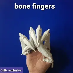 20200209_224430.gif STL file Bone Finger Updated・Template to download and 3D print