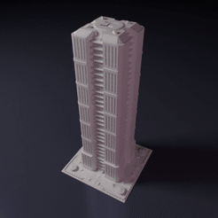 Skyscraper.gif Бесплатный 3D файл Skyscraper - Building - For board games like Monsterpocalypse・Шаблон для 3D-печати для загрузки