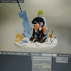 WhatsApp Video 2020-08-05 at 19.01.53.gif STL file Naruto shippuden figure and weapons・3D printer model to download