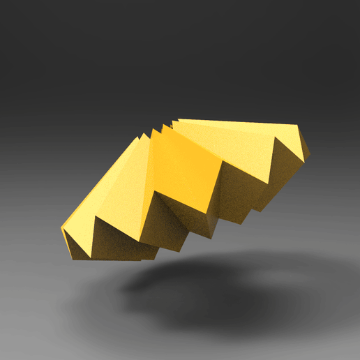 STL file faceted origami folding origami lamp・3D printer design to download・Cults